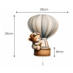 Wandnachtlicht Bär im Heißluftballon | LED Nachtlicht Holz