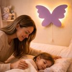 Schmetterling Silhouette LED-Wandnachtlicht aus Holz | LED Nachtlicht Holz