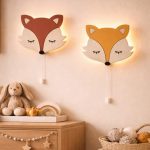 Fuchs LED-Wandnachtlicht aus Holz | LED Nachtlicht Holz