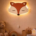 Fuchs LED-Wandnachtlicht aus Holz | LED Nachtlicht Holz