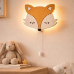 Fuchs LED-Wandnachtlicht aus Holz | LED Nachtlicht Holz